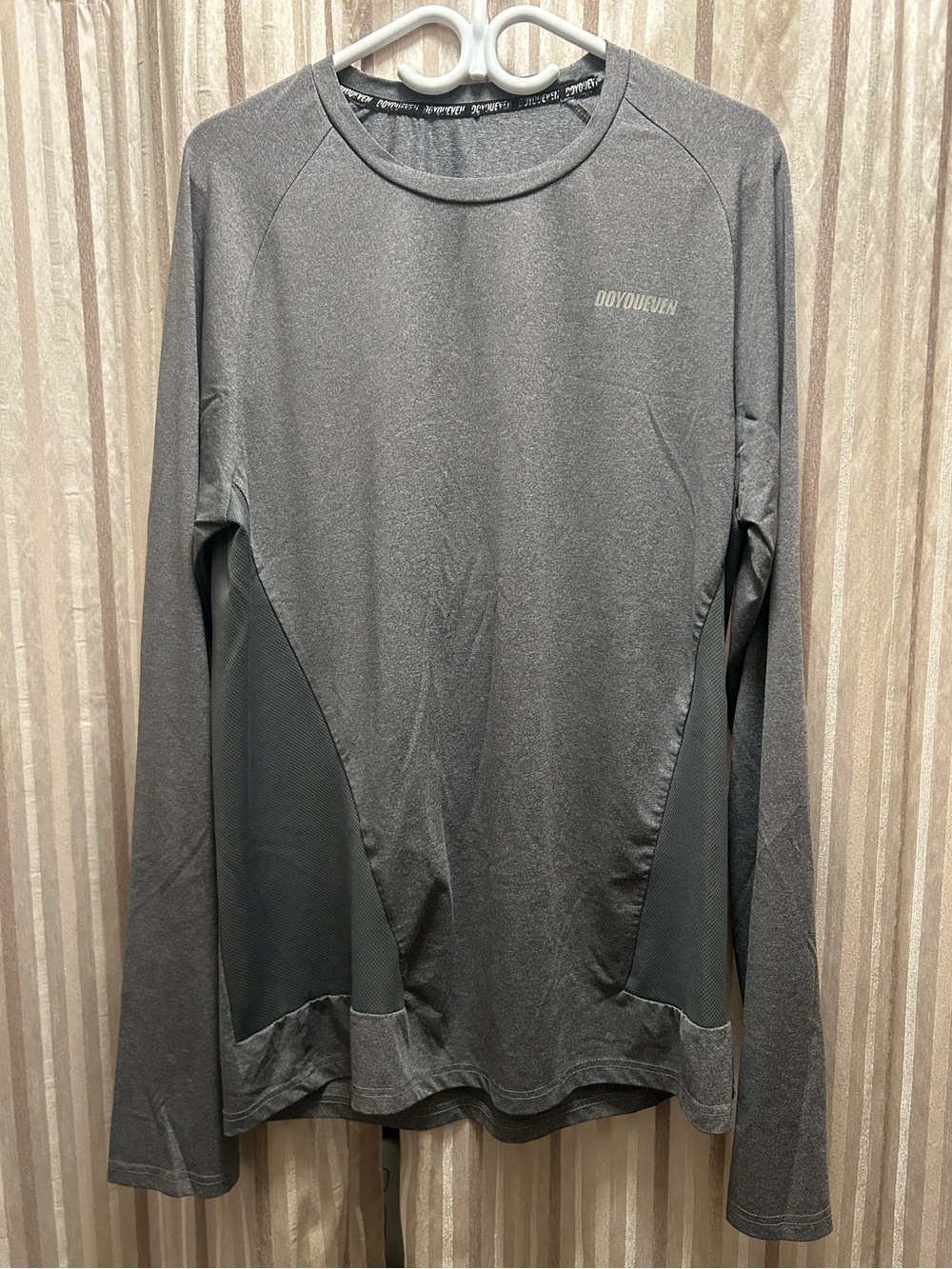 DOYOUEVEN Men's Long Sleeve Performance Shirt - Gray, Size XL